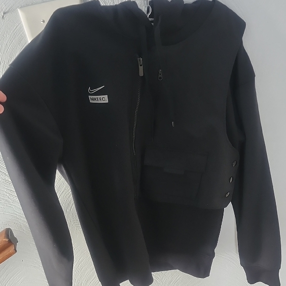 Nike Other - Nike Black Full-Zip Hoodie with Vest